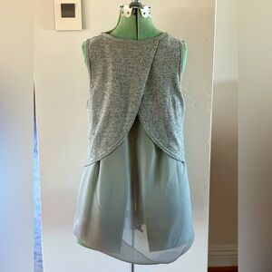 Bar III Sleeveless Knit Top with Sheer Drop Back